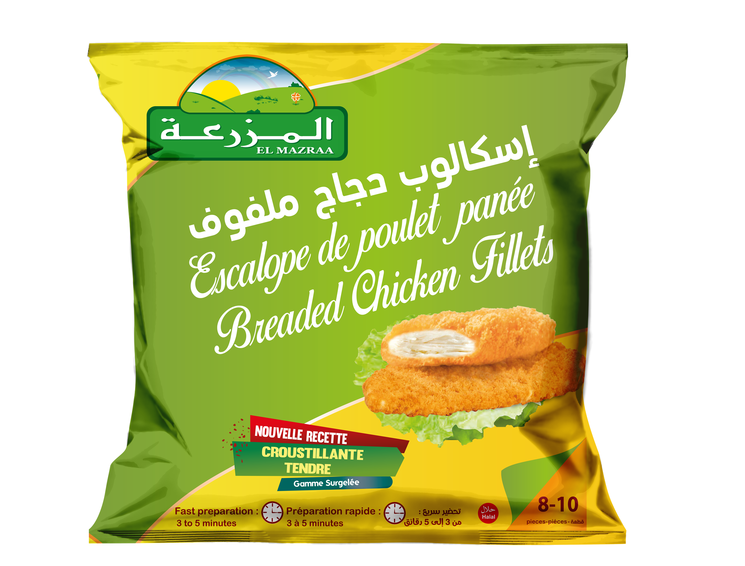 Escalope de poulet panée