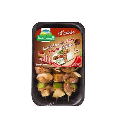 Brochettes de dinde aux légumes